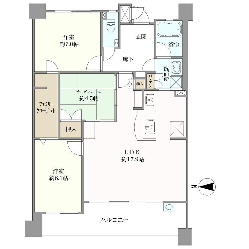 2LDK+S apartment in Chuo Ward, Fukuoka - Photo 1