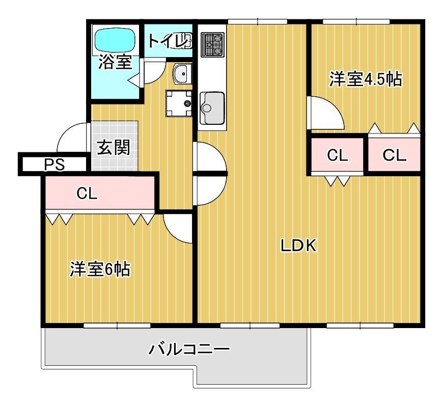 2LDK apartment in Tondabayashi, Osaka - Photo 1