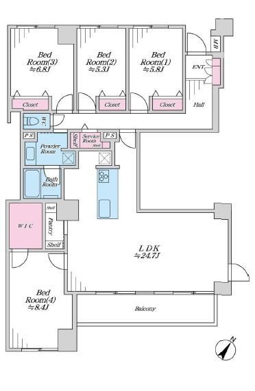 4LDK apartment in Aoba Ward, Yokohama, Kanagawa - Photo 1