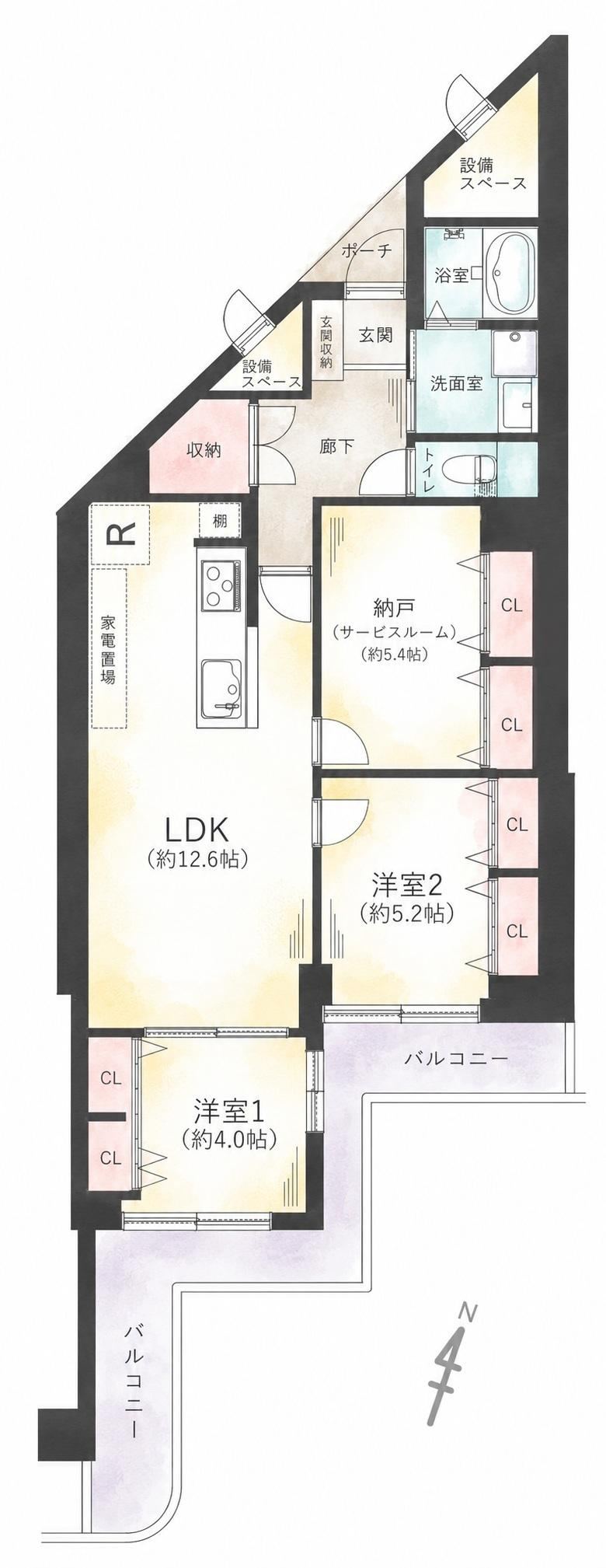 3LDK apartment in Higashiyodogawa Ward, Osaka - Photo 1