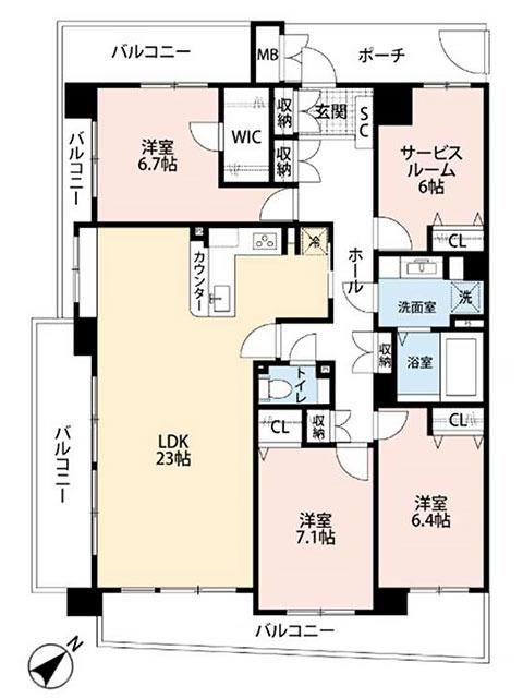 3LDK+S apartment in Funabashi, Chiba - Photo 1