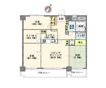 3LDK+S apartment in Shibata