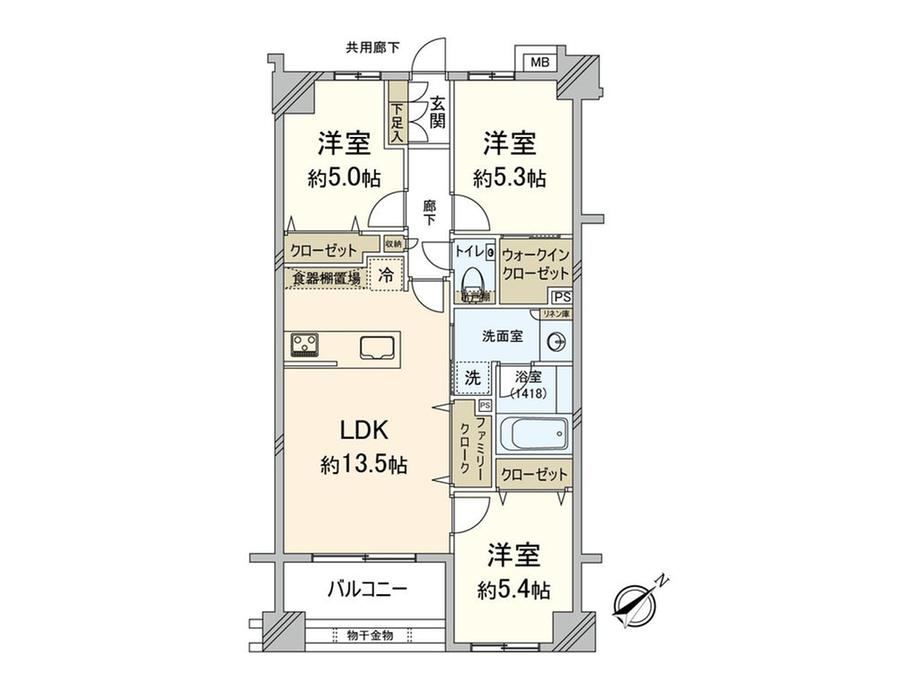 3LDK apartment in Hakata Ward, Fukuoka - Photo 1