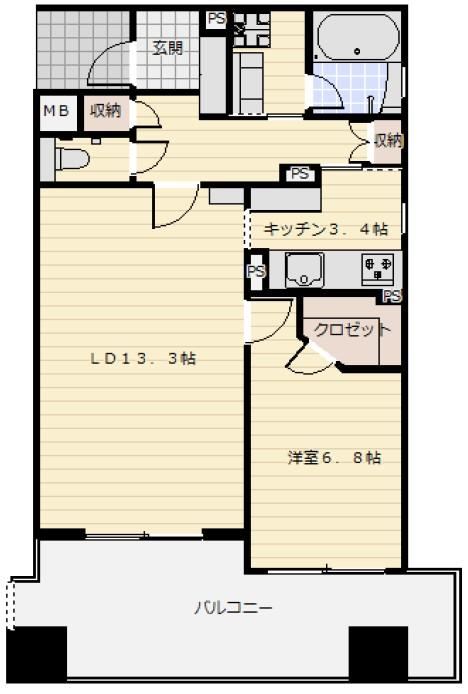 1LDK apartment in Chuo Ward, Osaka - Photo 1