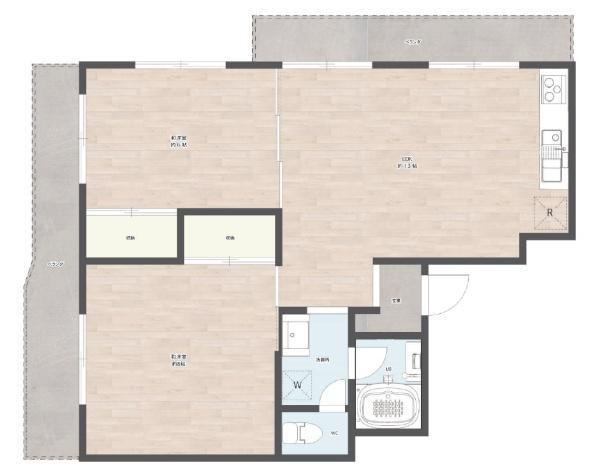 2LDK apartment in Aoi Ward, Shizuoka - Photo 1