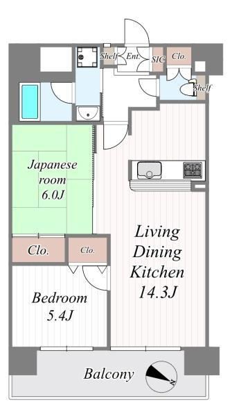 2LDK apartment in Fukushima Ward, Osaka - Photo 1