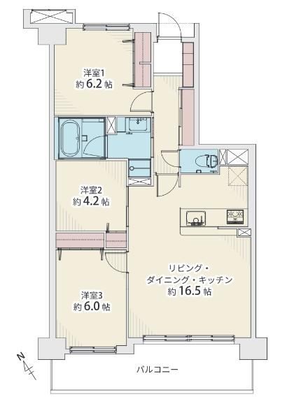 3LDK apartment in Tosu, Saga - Photo 1