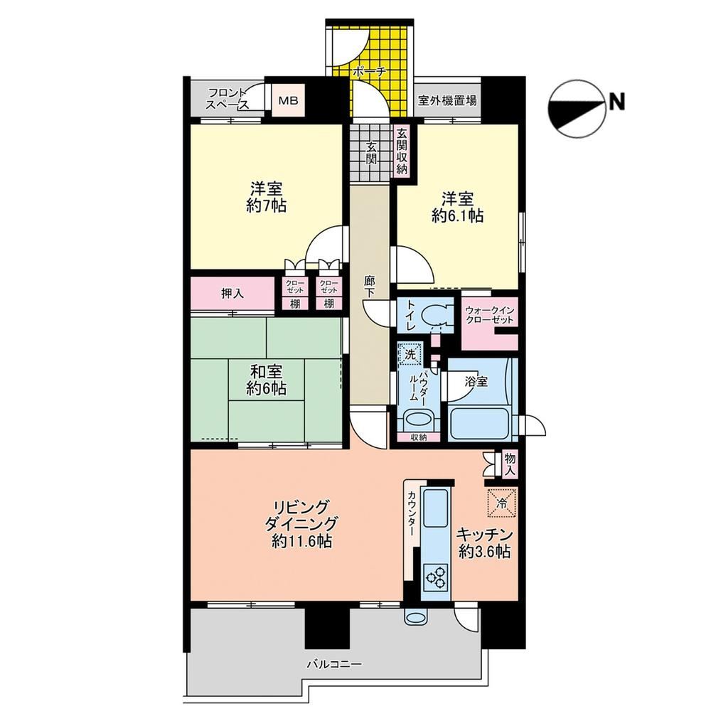 3LDK apartment in Nishi Ward, Osaka - Photo 1