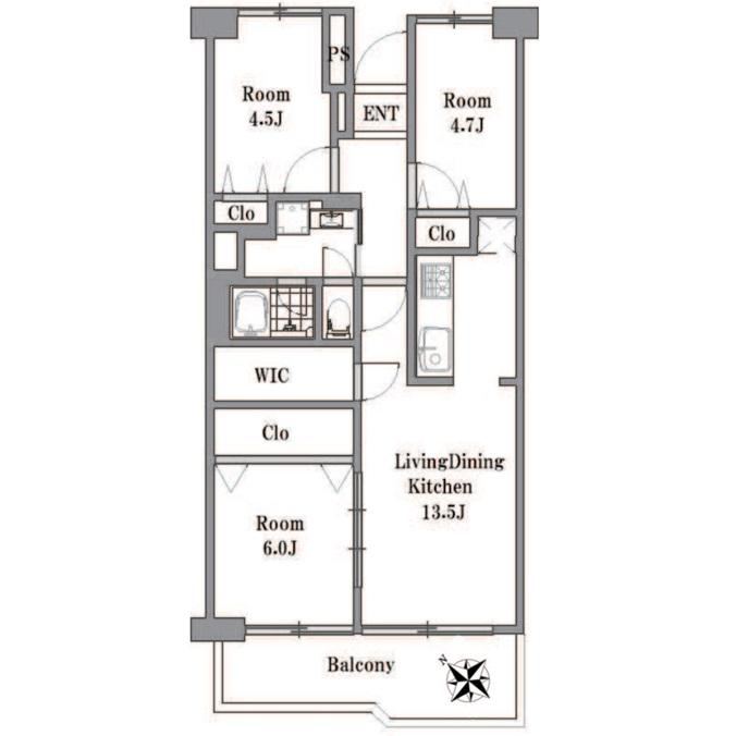 3LDK apartment in Akishima, Tokyo - Photo 1