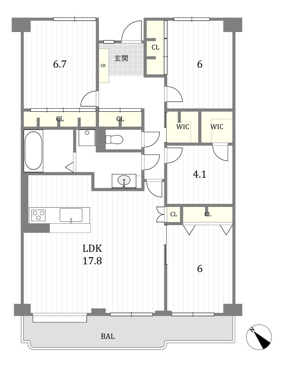3LDK+S apartment in Takatsuki, Osaka - Photo 1