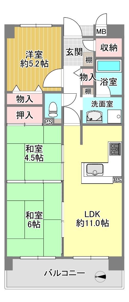 3LDK apartment in Kawachinagano, Osaka - Photo 1