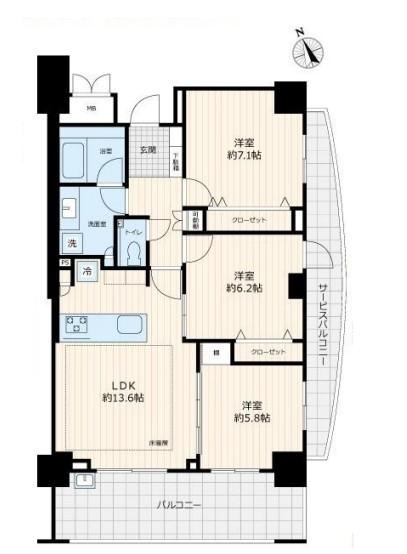 3LDK apartment in Minato Ward, Tokyo - Photo 1