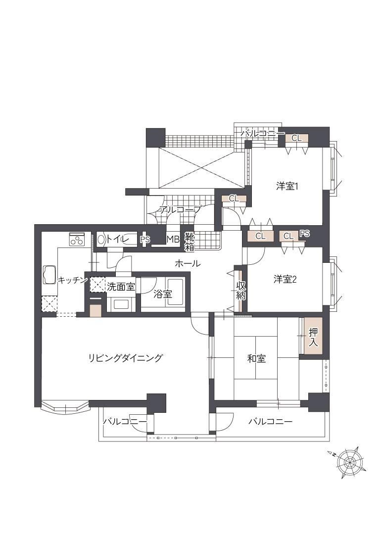 3LDK apartment in Chuo Ward, Fukuoka - Photo 1