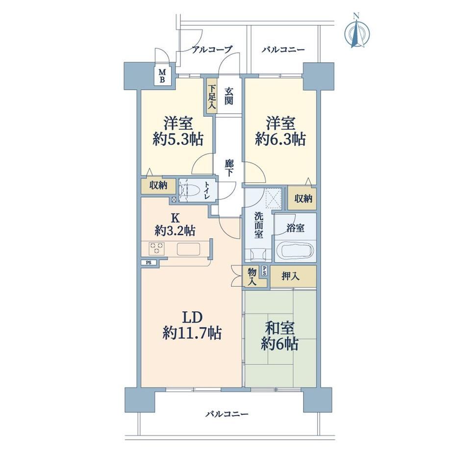 3LDK apartment in Tempaku Ward, Nagoya, Aichi - Photo 1