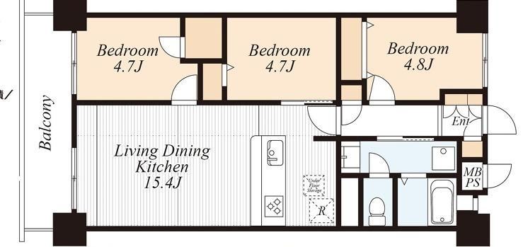 3LDK apartment in Edogawa Ward, Tokyo - Photo 1