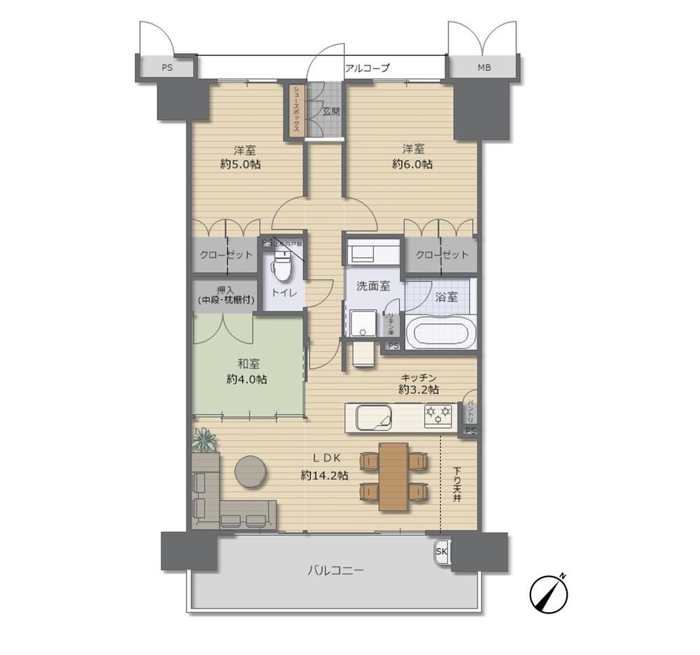 3LDK apartment in Moriguchi, Osaka - Photo 1