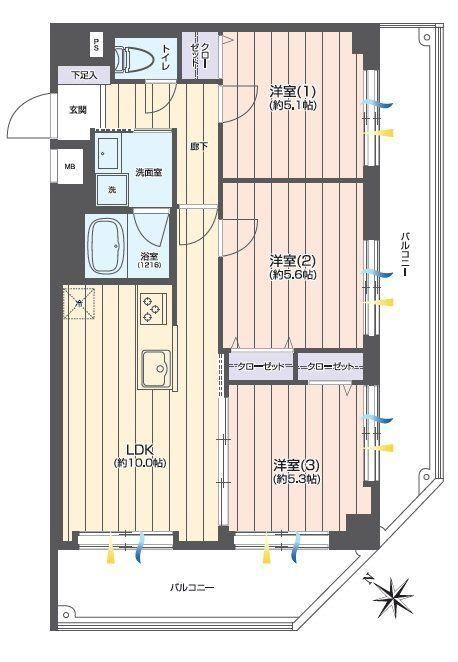 3LDK apartment in Fujisawa, Kanagawa - Photo 1