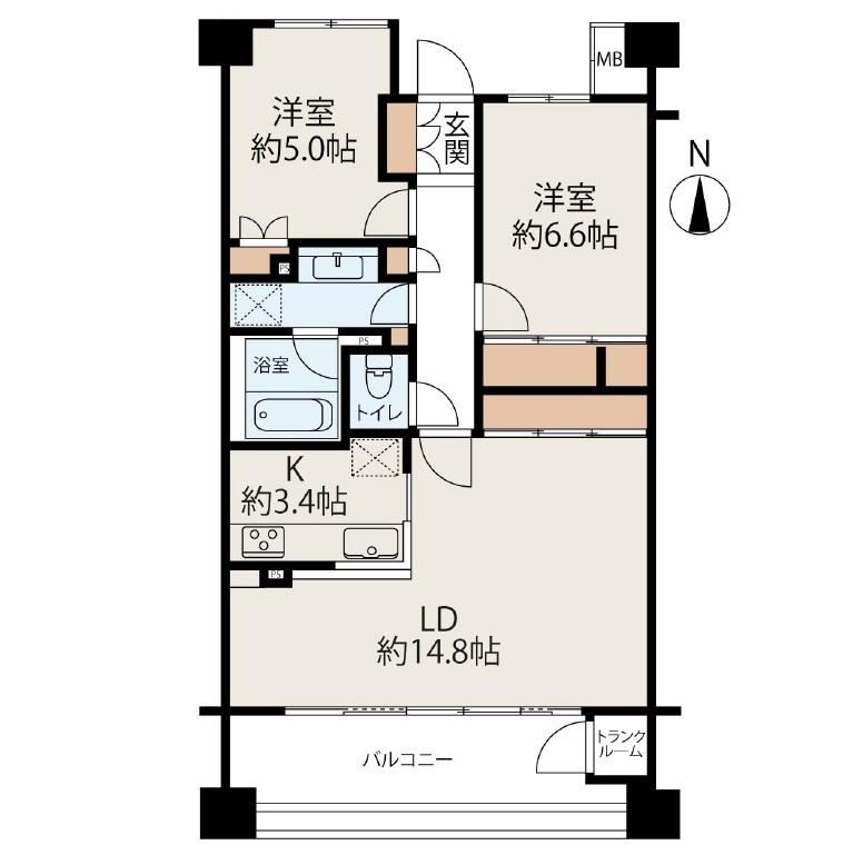 2LDK apartment in Taihaku Ward, Sendai, Miyagi - Photo 1