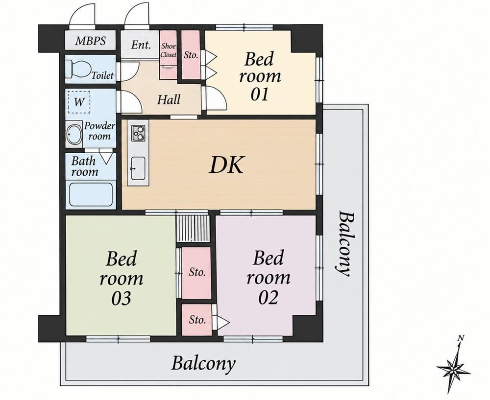 3DK apartment in Minami Ward, Yokohama, Kanagawa - Photo 1
