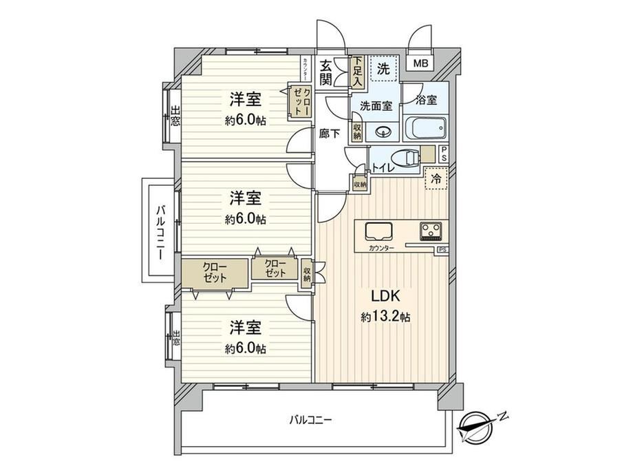 3LDK apartment in Ichikawa, Chiba - Photo 1