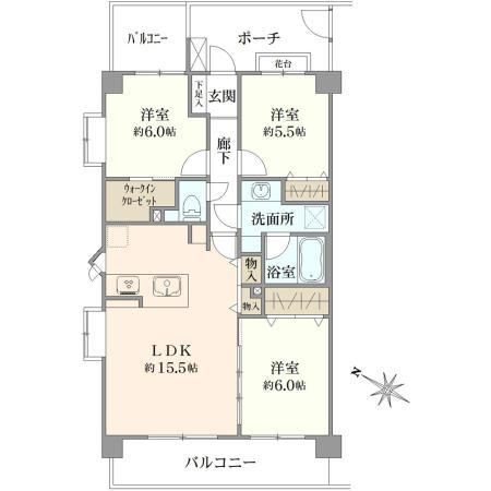 3LDK apartment in Katsushika Ward, Tokyo - Photo 1