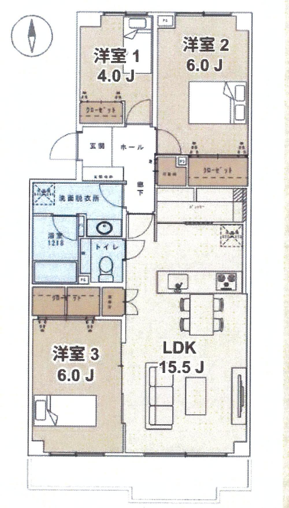 3LDK apartment in Narashino, Chiba - Photo 1