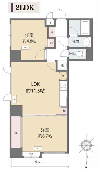 2LDK apartment in Funabashi, Chiba - Photo 1