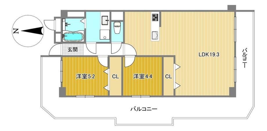2LDK apartment in Suminoe Ward, Osaka - Photo 1