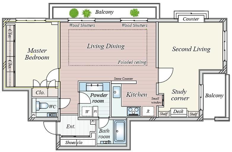 2LDK+2S apartment in Shinagawa Ward, Tokyo - Photo 1