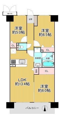 3LDK apartment in Higashiosaka, Osaka - Photo 1