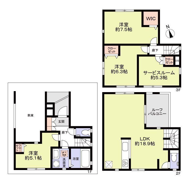 3LDK+S house in Tempaku Ward, Nagoya, Aichi - Photo 1