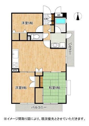 3LDK apartment in Chuo Ward, Kumamoto - Photo 1
