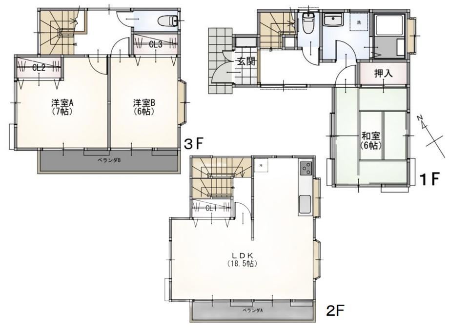 3LDK house in Kawagoe, Saitama - Photo 1