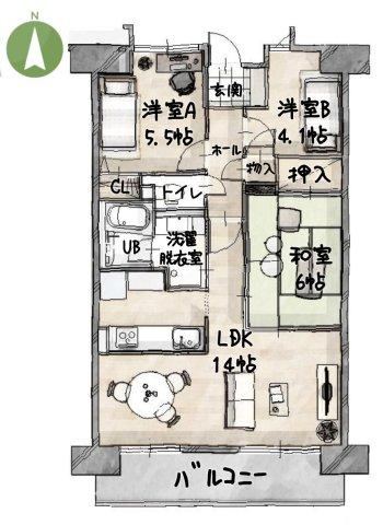 3LDK apartment in Kawagoe, Saitama - Photo 1