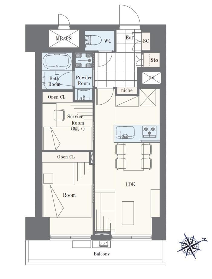 1LDK+S apartment in Minato Ward, Tokyo - Photo 1