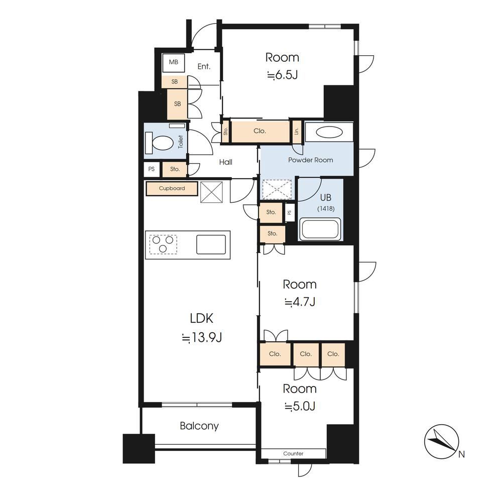 3LDK apartment in Chuo Ward, Tokyo - Photo 1