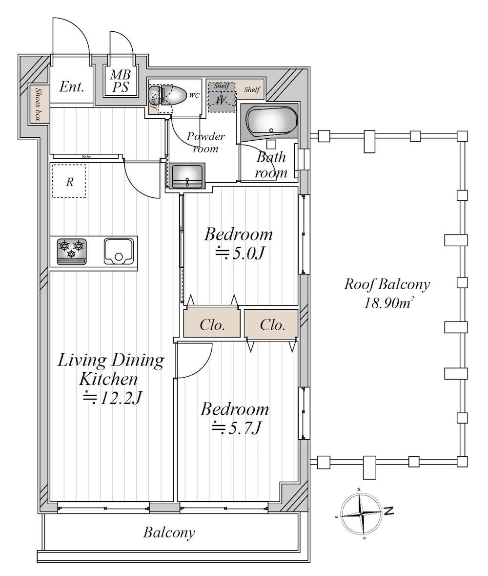 2LDK apartment in Nerima Ward, Tokyo - Photo 1