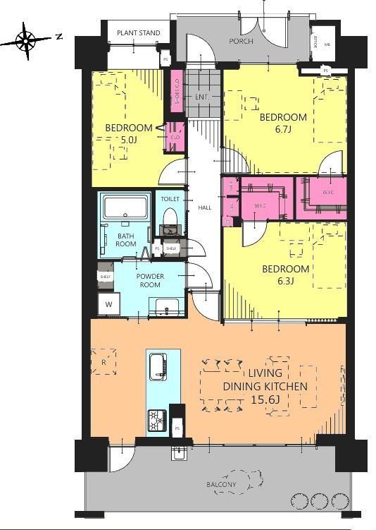 3LDK apartment in Funabashi, Chiba - Photo 1