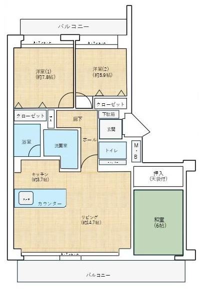3LDK apartment in Katano, Osaka - Photo 1