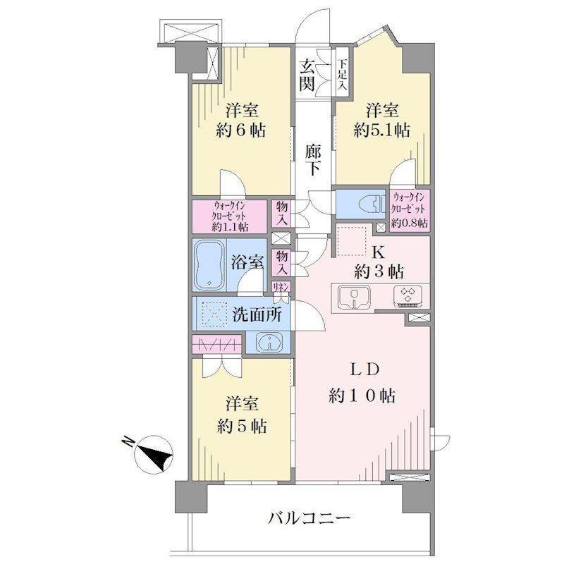 3LDK apartment in Tsurumi Ward, Yokohama, Kanagawa - Photo 1