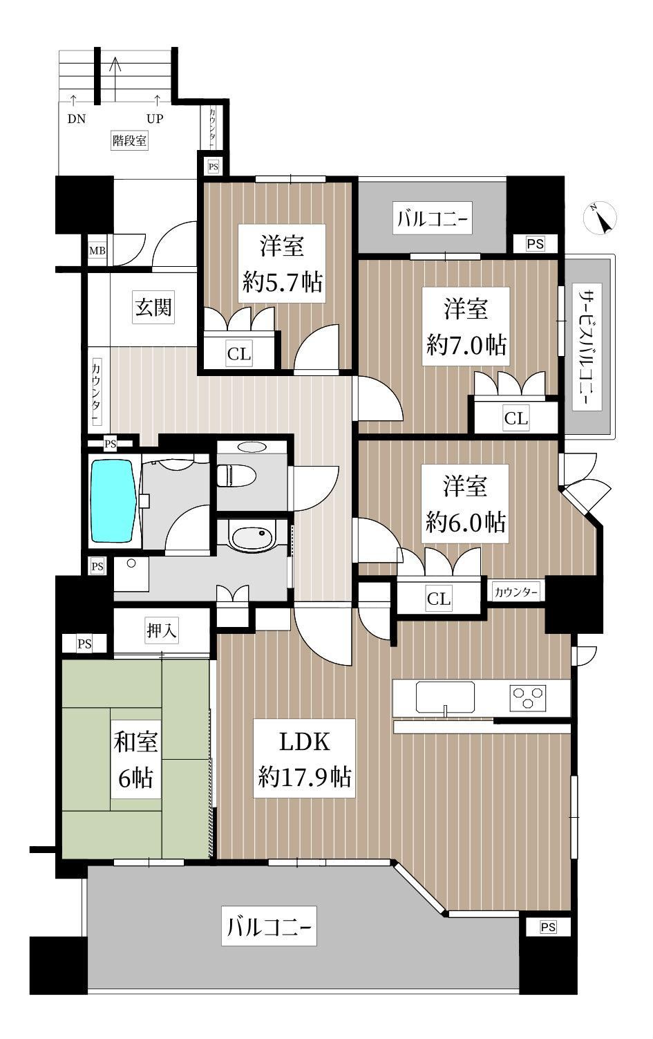 4LDK apartment in Aoba Ward, Sendai, Miyagi - Photo 1