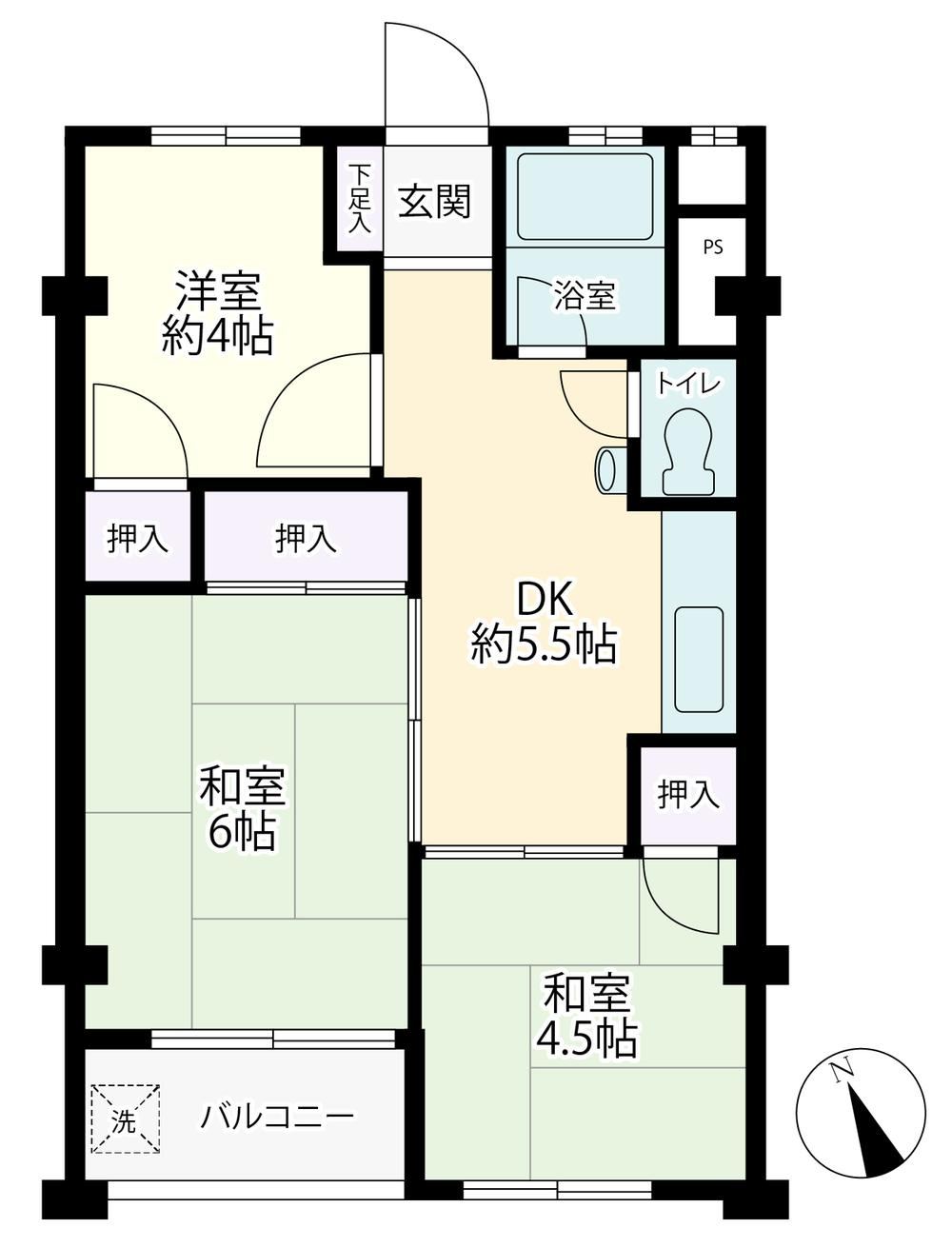 3DK apartment in Asahi Ward, Yokohama, Kanagawa - Photo 1