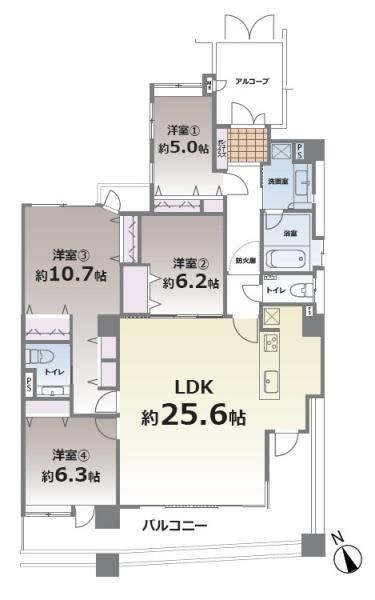 4LDK apartment in Chuo Ward, Kumamoto - Photo 1