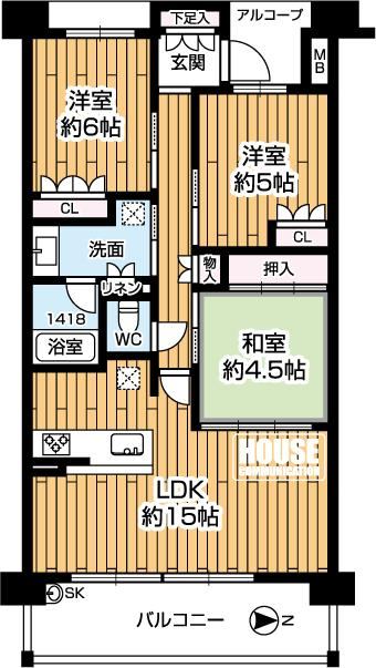 3LDK apartment in Higashinada Ward, Kobe, Hyogo - Photo 1