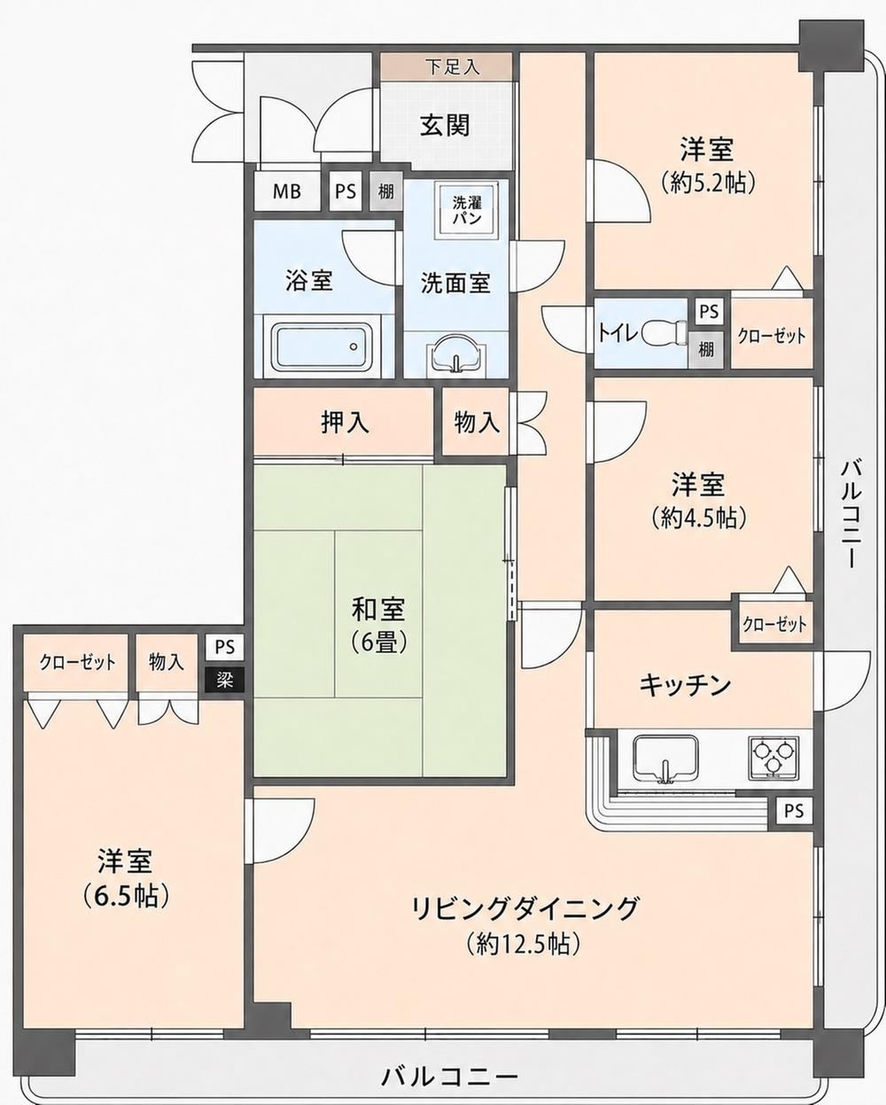 4LDK apartment in Nishi Ward, Hiroshima - Photo 1