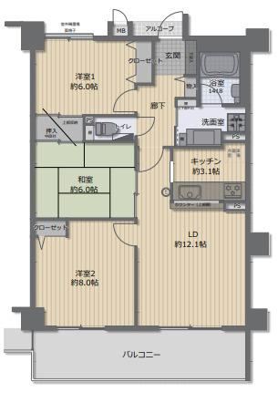 3LDK apartment in Ikeda, Osaka - Photo 1