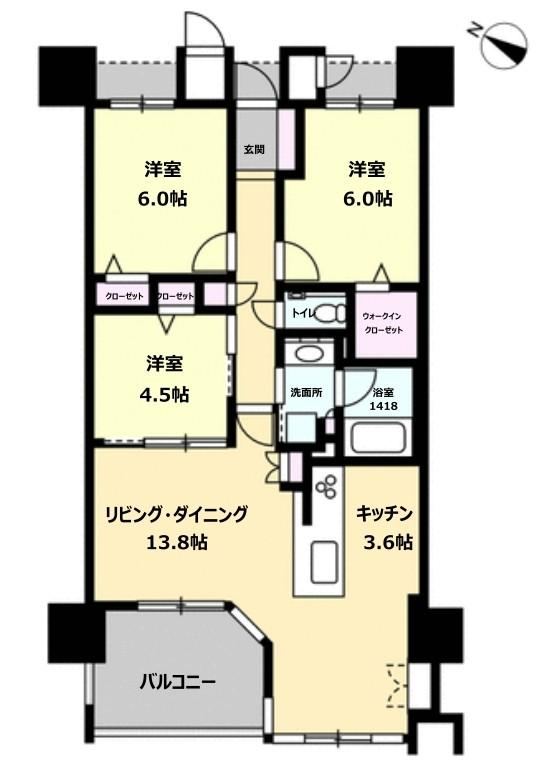 3LDK apartment in Saeki Ward, Hiroshima - Photo 1