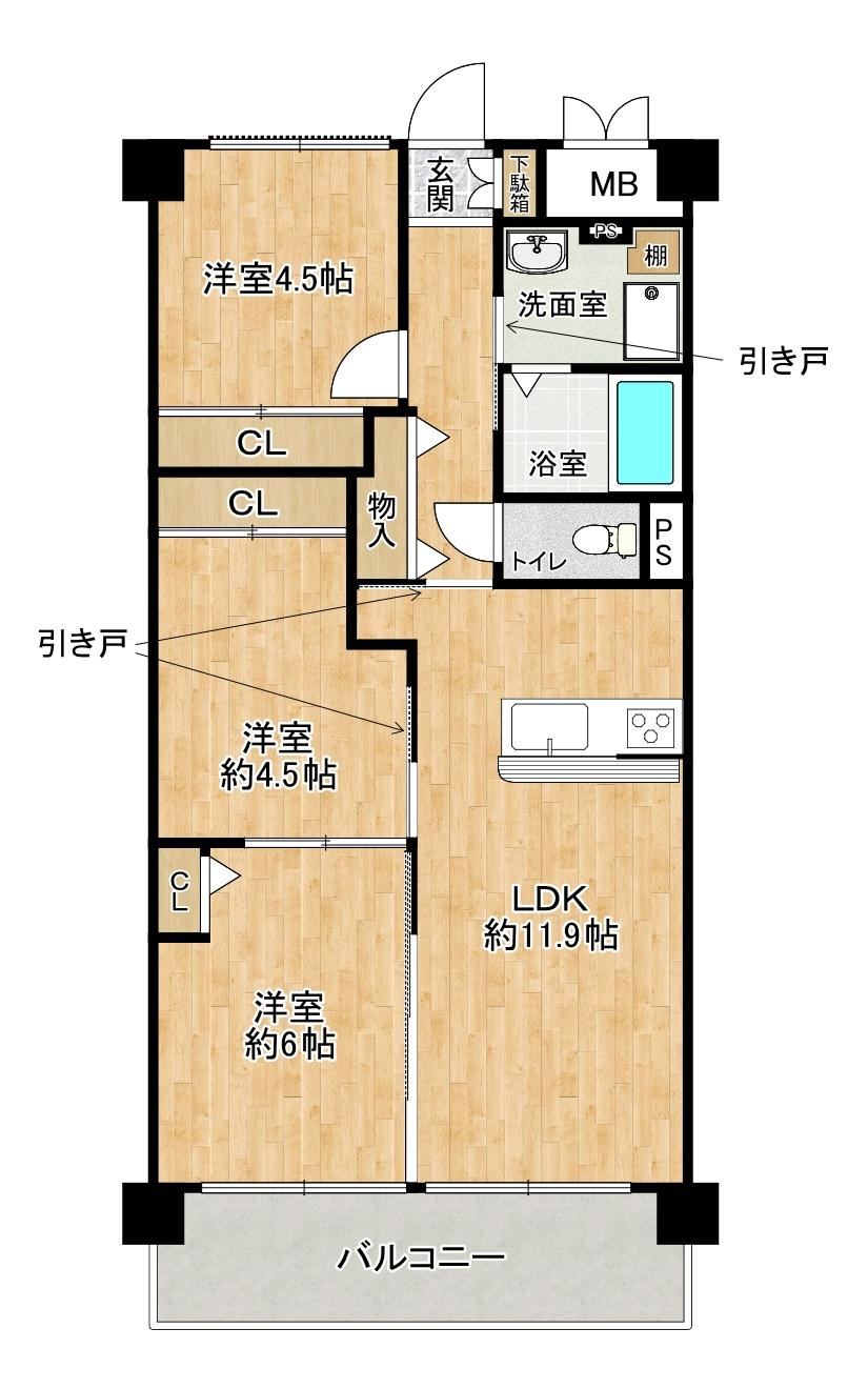3LDK apartment in Naniwa Ward, Osaka - Photo 1