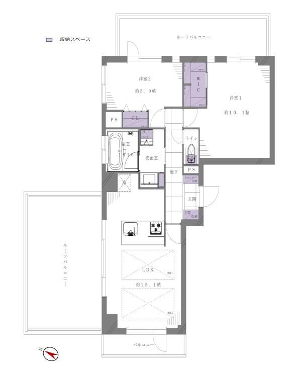 2LDK apartment in Minato Ward, Tokyo - Photo 1