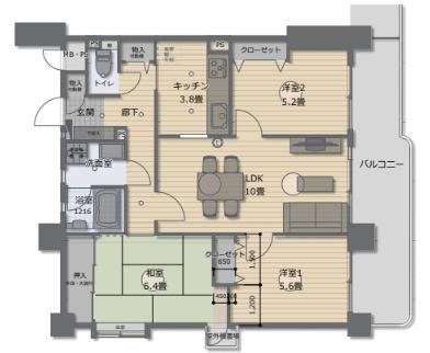 3LDK apartment in Yamashina Ward, Kyoto - Photo 1